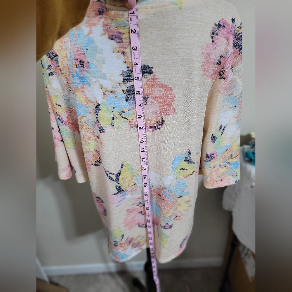 🙏 WESTBOUND Short sleeve top blouse tee yellow size large - Picture 6 of 8